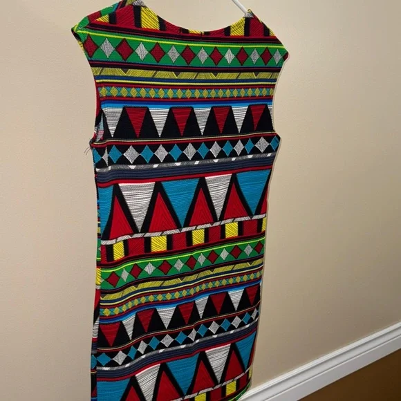 Multicolor Geometric Pattern Dress - Picture 7 of 7